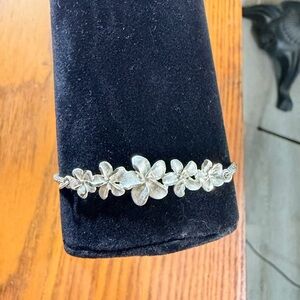 Sterling Silver Floral Bracelet